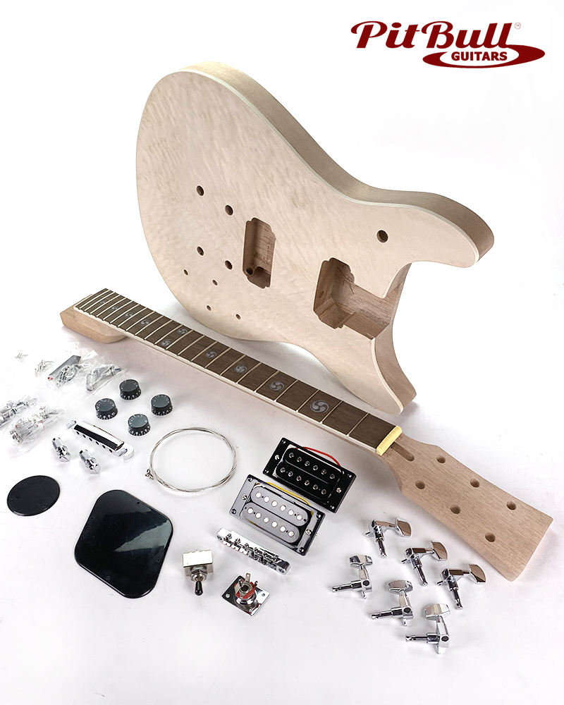 Pit Bull Guitars Prs 1q Electric Guitar Kit Complete Diy Guitar Kit